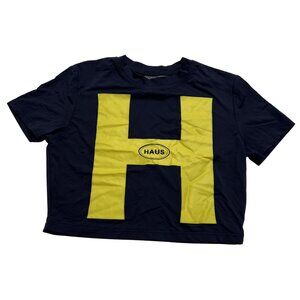 HAUS of Paris Baby Tee in Navy Blue + Yellow
